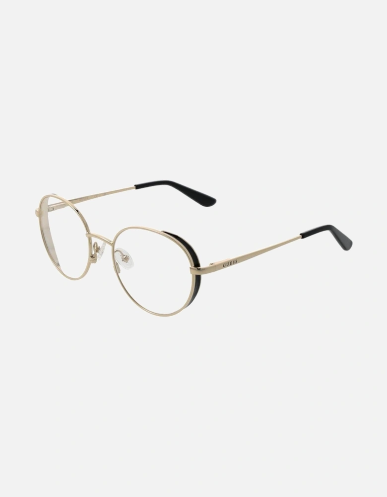 Metal Round Full-Rim Glasses with Demo Lenses Women - Gold Frames