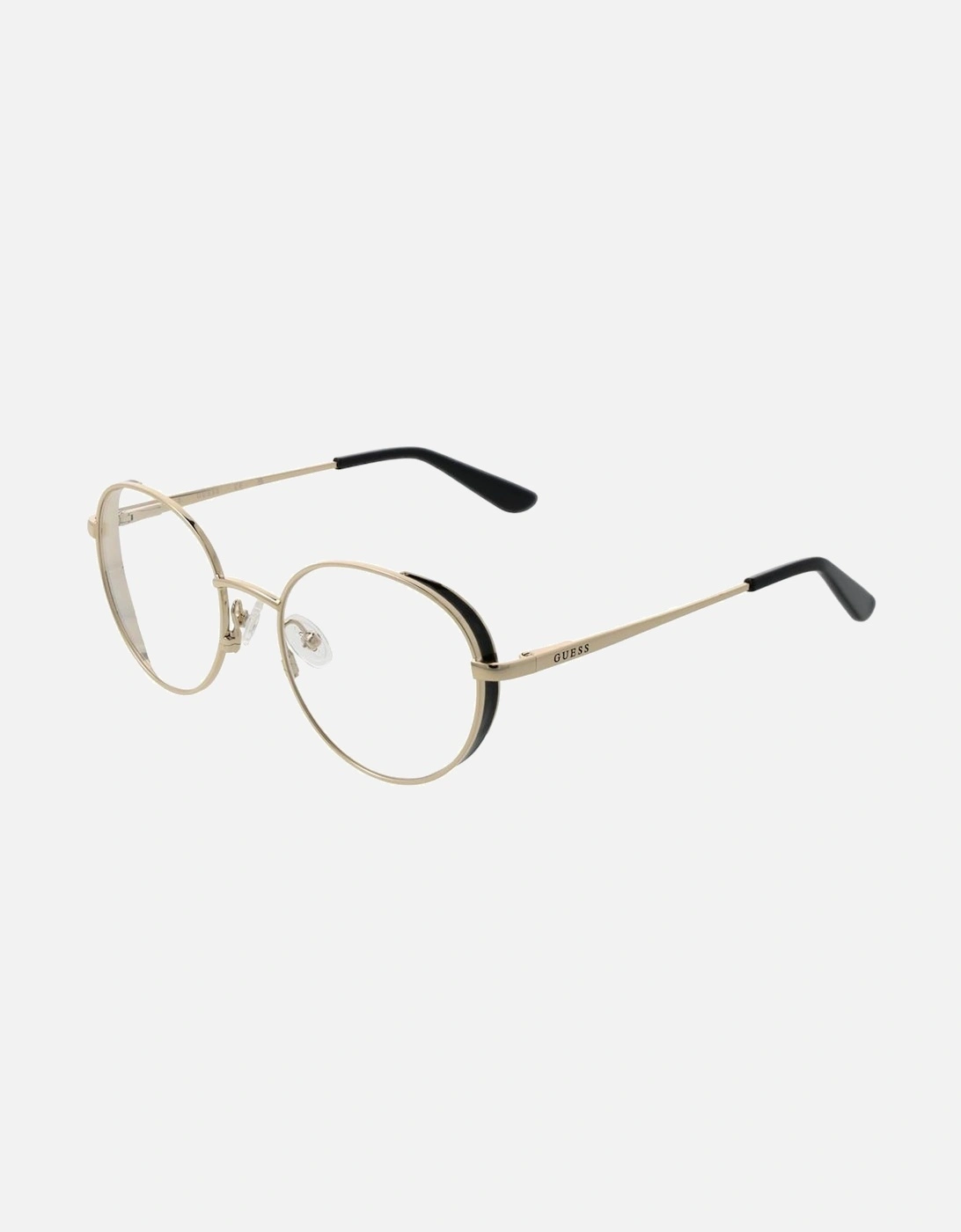 Metal Round Full-Rim Glasses with Demo Lenses Women - Gold Frames, 6 of 5
