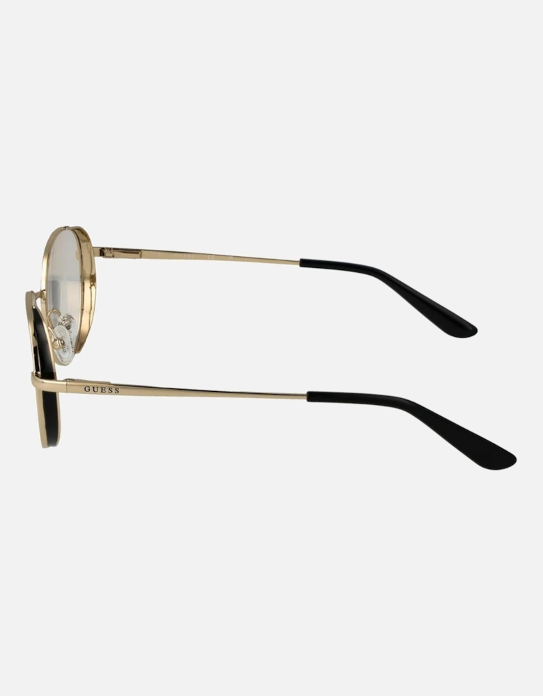 Metal Round Full-Rim Glasses with Demo Lenses Women - Gold Frames