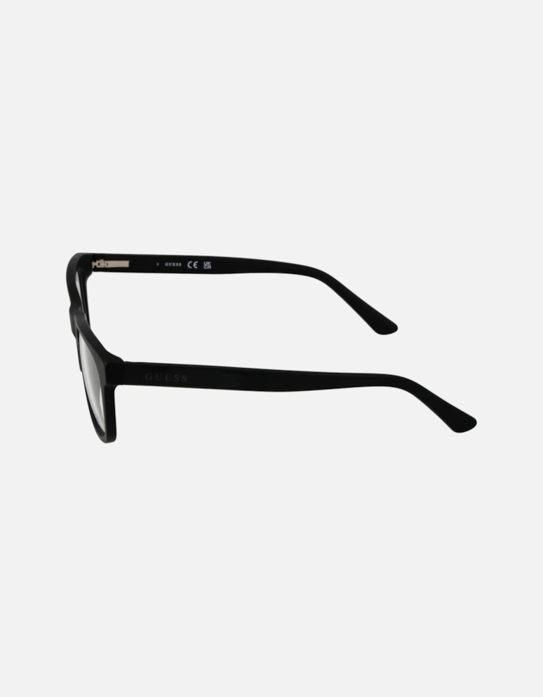 Acetate Full-Rim Square Frame Eyeglasses Unisex - Black