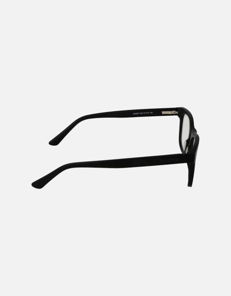 Acetate Full-Rim Square Frame Eyeglasses Unisex - Black