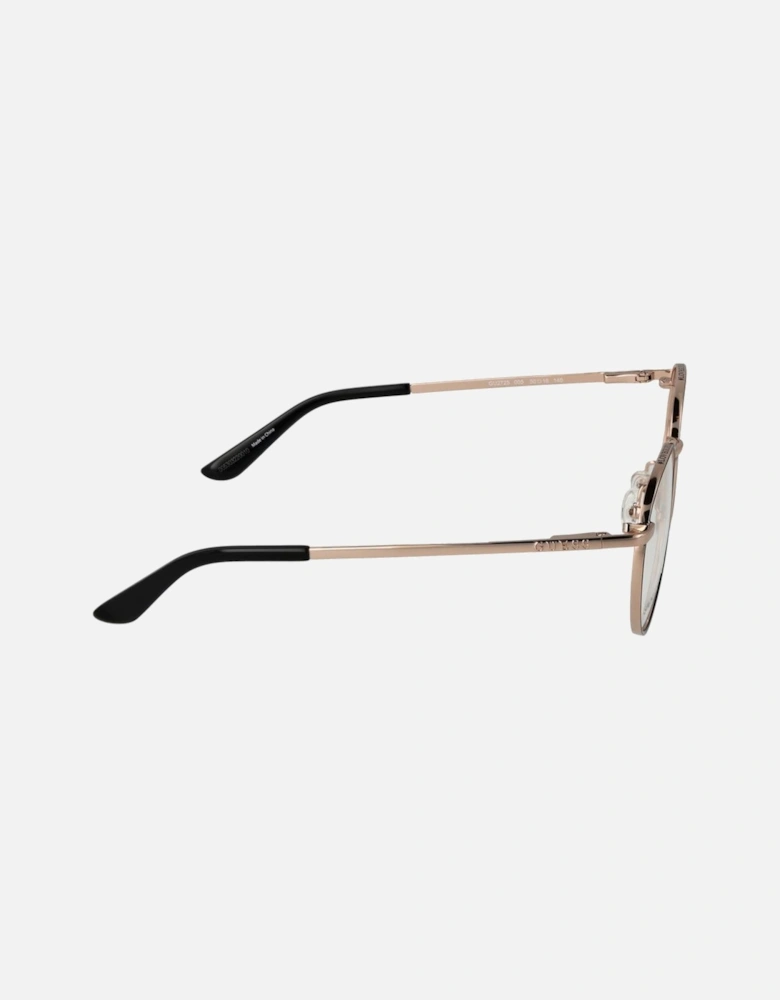 Round Metal Full-Rim Eyeglasses with Demo Lenses Unisex - Black Frames