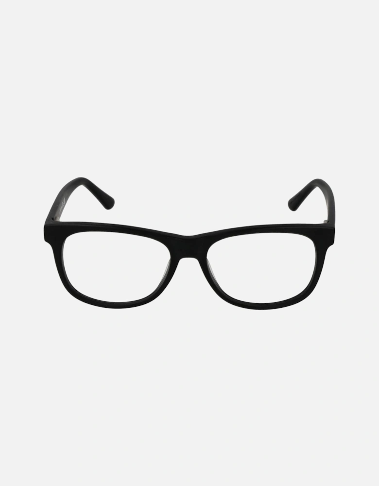 Acetate Full-Rim Square Frame Eyeglasses Unisex - Black