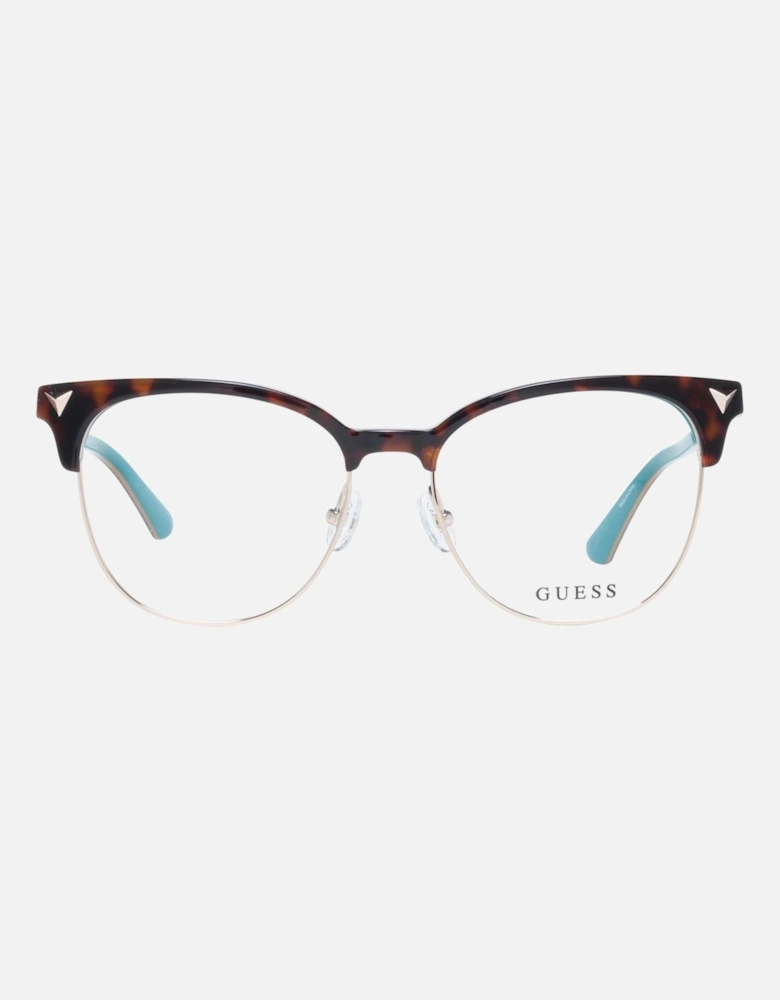 Browline Metal & Plastic Frame Glasses Women - Brown