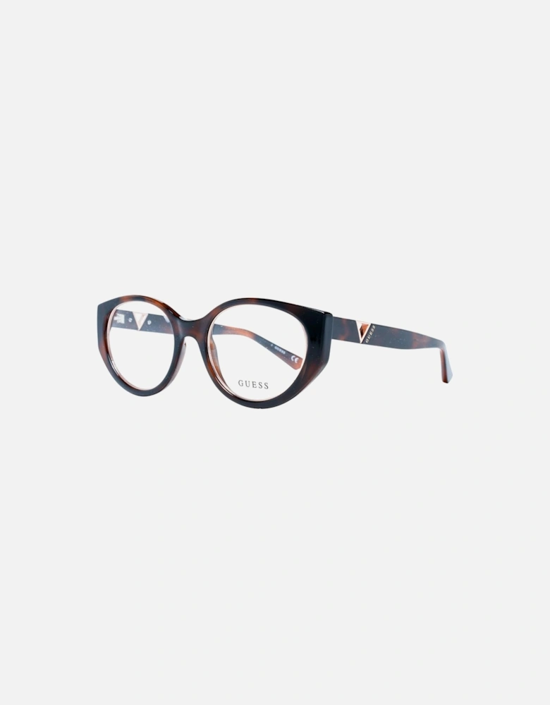 Cat Eye Plastic Frame Eyeglasses with Eyewear Chain Women - Brown