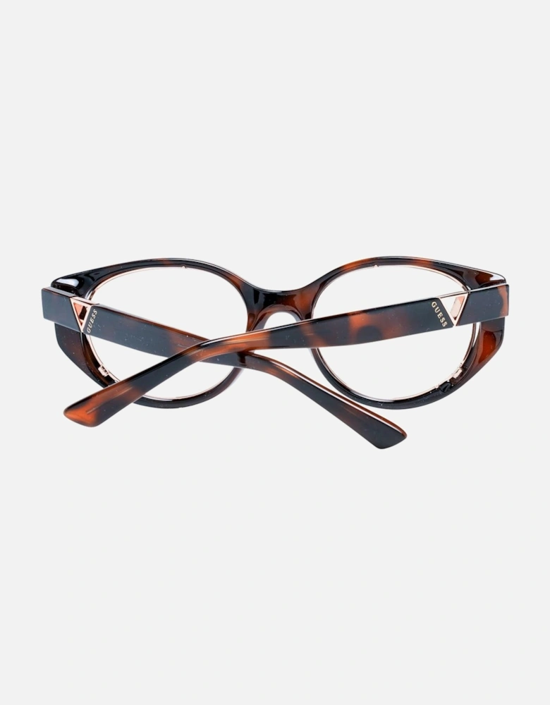 Cat Eye Plastic Frame Eyeglasses with Eyewear Chain Women - Brown