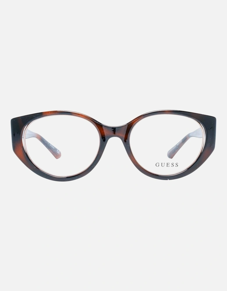 Cat Eye Plastic Frame Eyeglasses with Eyewear Chain Women - Brown
