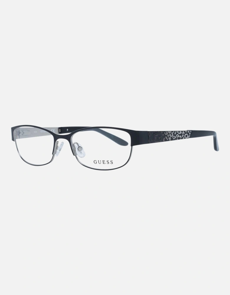 Oval Metal Frame Oval Glasses with Demo Lenses Women - Black