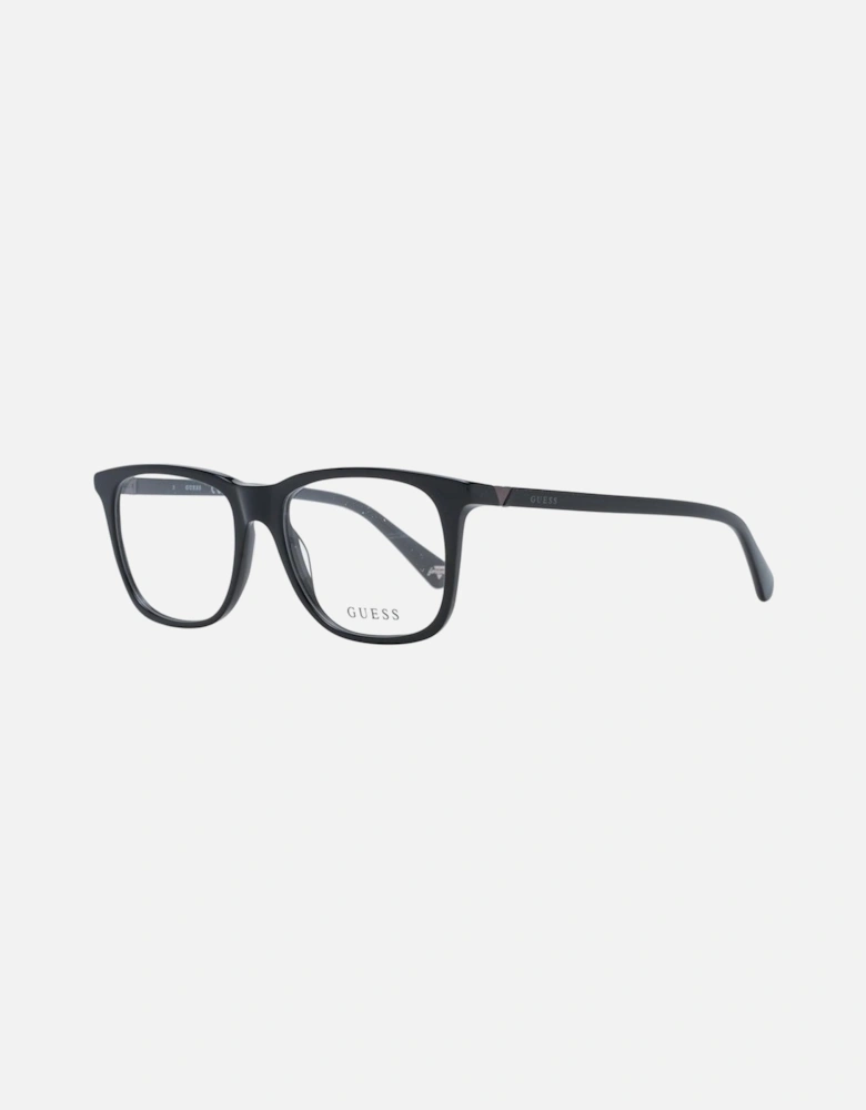 Square Full-Rim Plastic Frame Glasses Unisex - Black