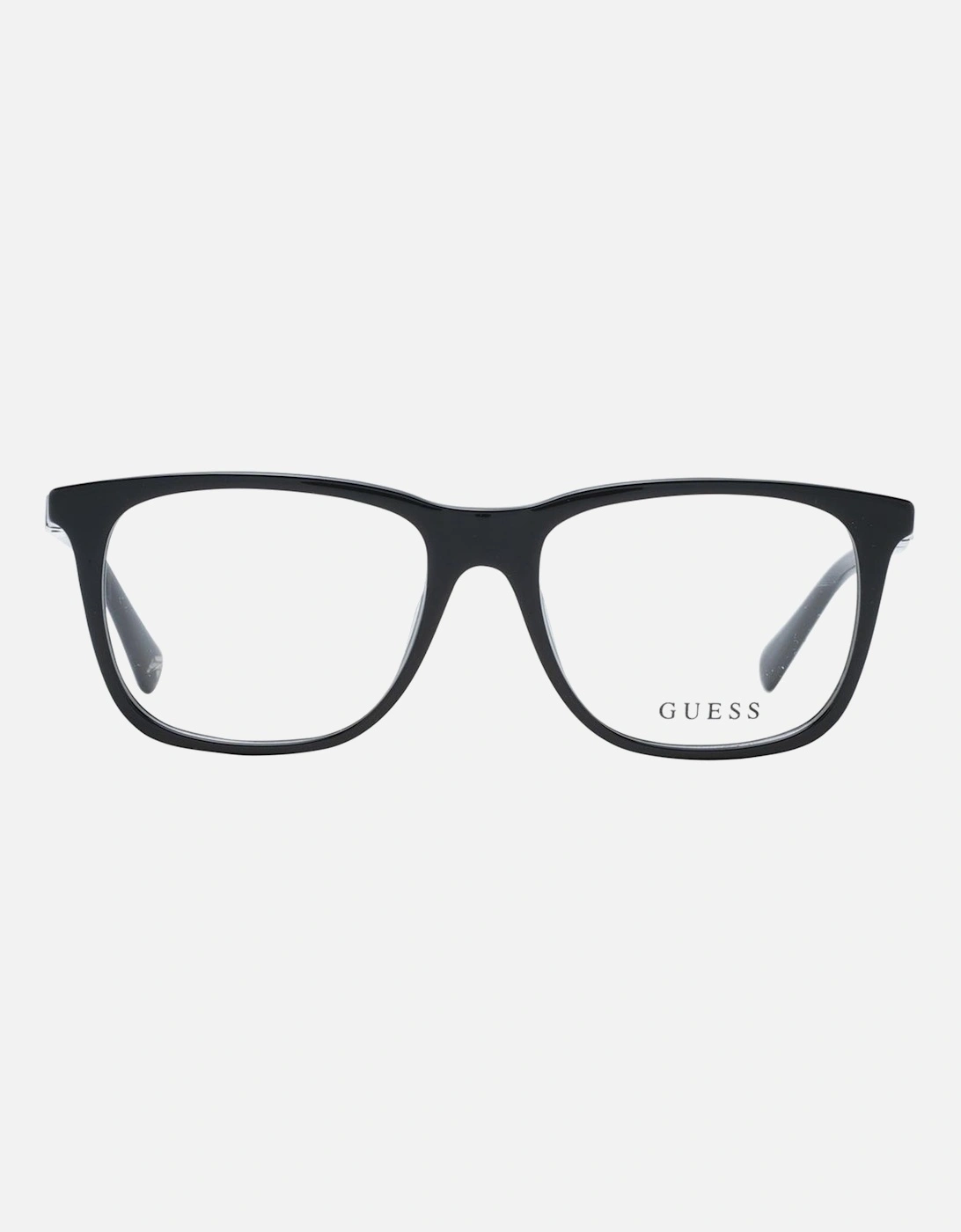 Square Full-Rim Plastic Frame Glasses Unisex - Black