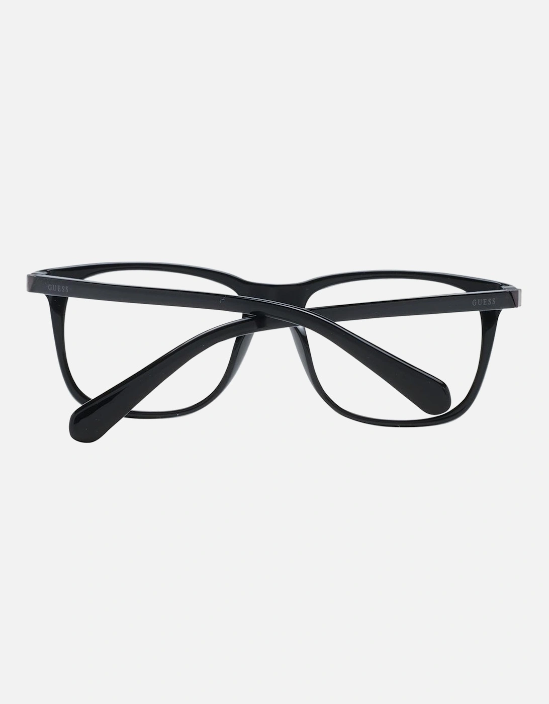 Square Full-Rim Plastic Frame Glasses Unisex - Black