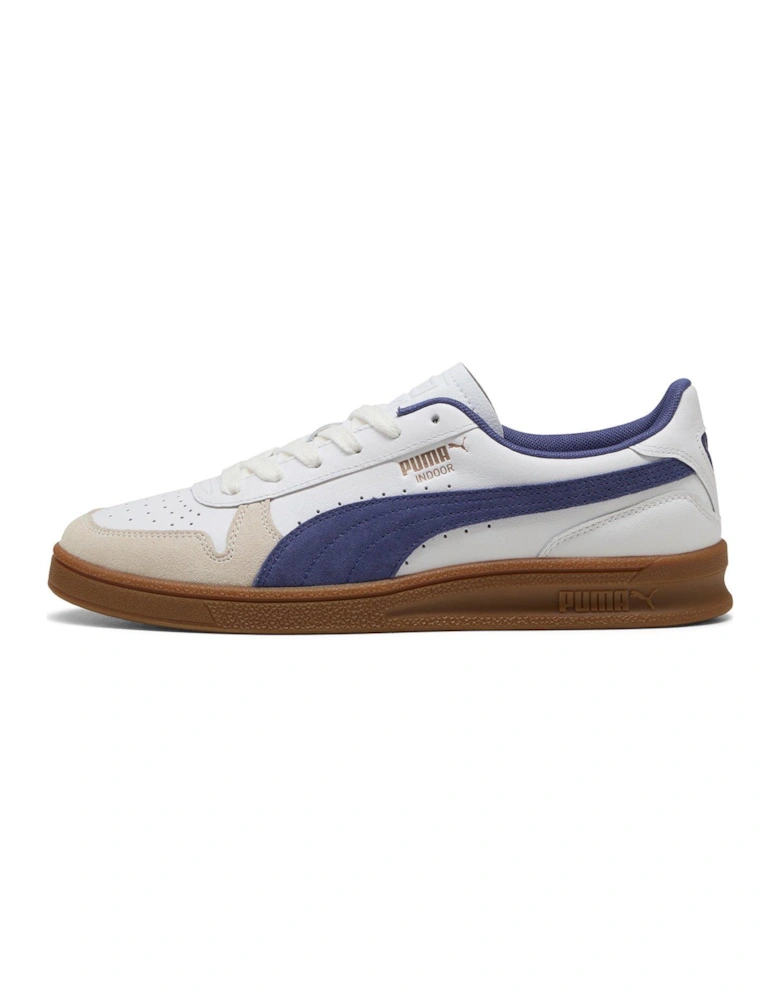 Men's Indoor - White - White-Blue Crystal-Gum