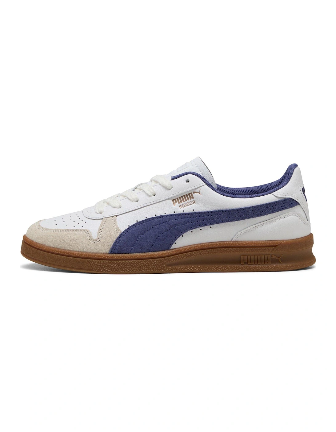 Men's Indoor - White - White-Blue Crystal-Gum, 6 of 5