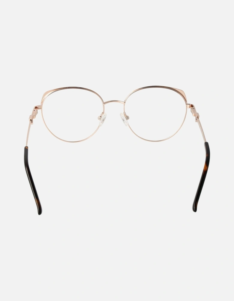 Round Metal Full-Rim Sunglasses with Demo Lenses Women - Gold Frames