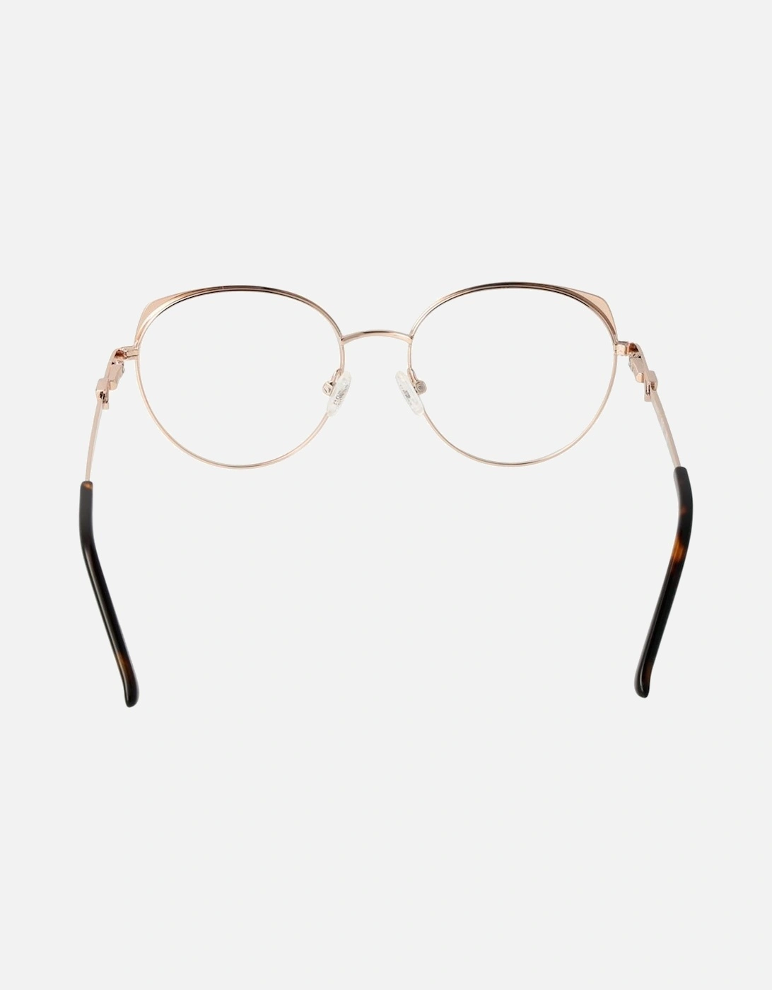 Round Metal Full-Rim Sunglasses with Demo Lenses Women - Gold Frames