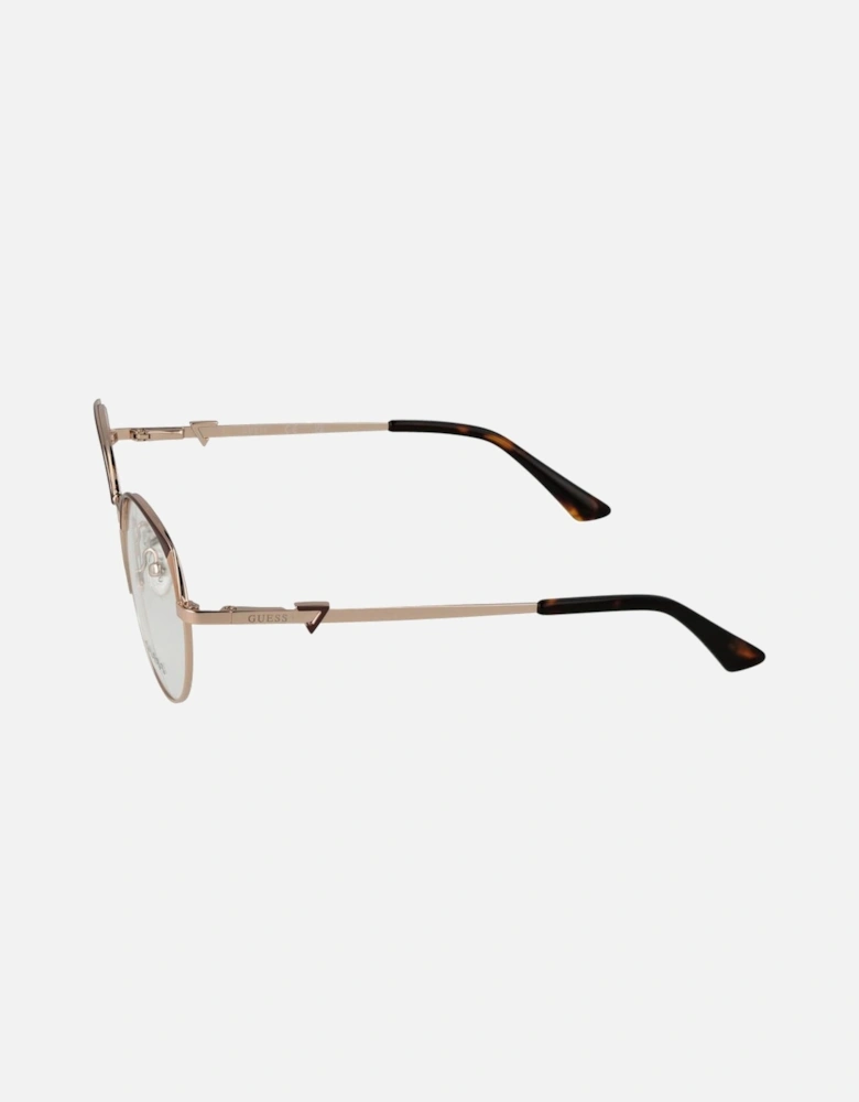 Round Metal Full-Rim Sunglasses with Demo Lenses Women - Gold Frames