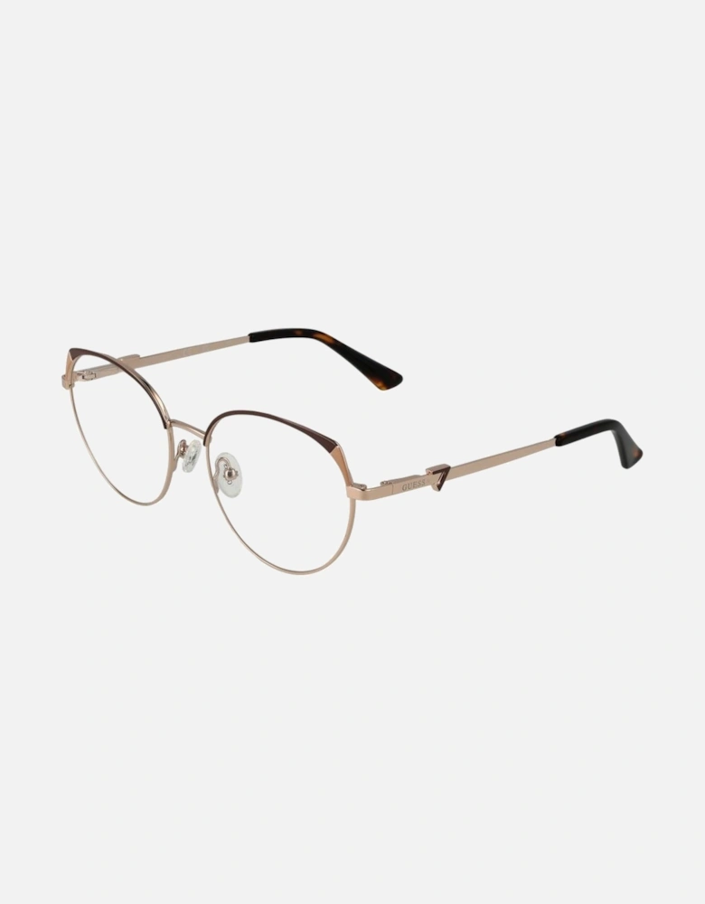 Round Metal Full-Rim Sunglasses with Demo Lenses Women - Gold Frames