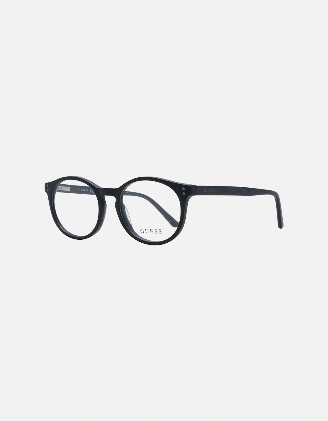 Full-Rim Round Plastic Frame Glasses Unisex - Black, 4 of 3
