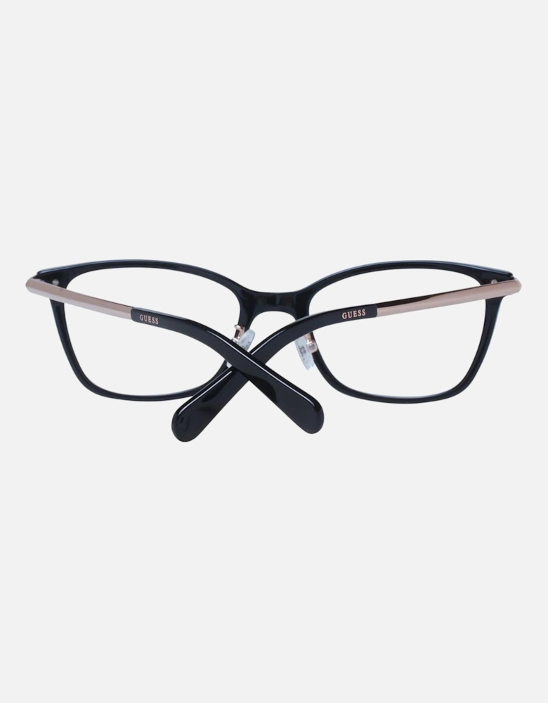 Rectangle Full-Rim Plastic Frame Glasses Women - Black