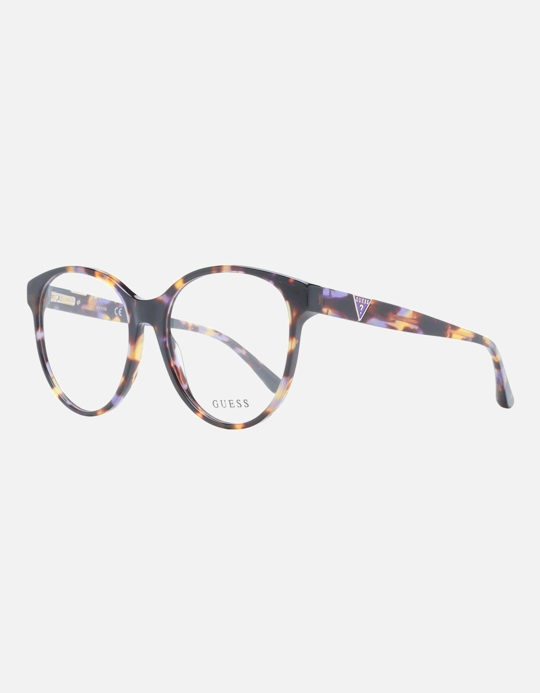 Round Full-Rim Plastic Frame Glasses Women - Purple, 4 of 3