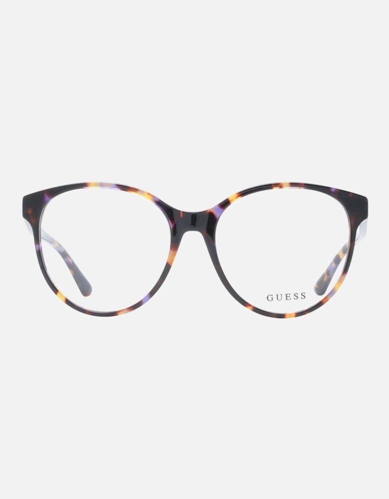 Round Full-Rim Plastic Frame Glasses Women - Purple