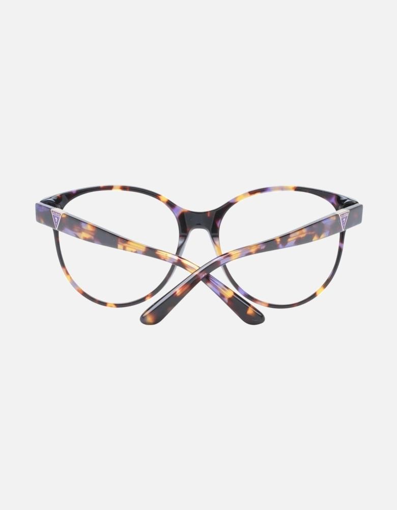 Round Full-Rim Plastic Frame Glasses Women - Purple
