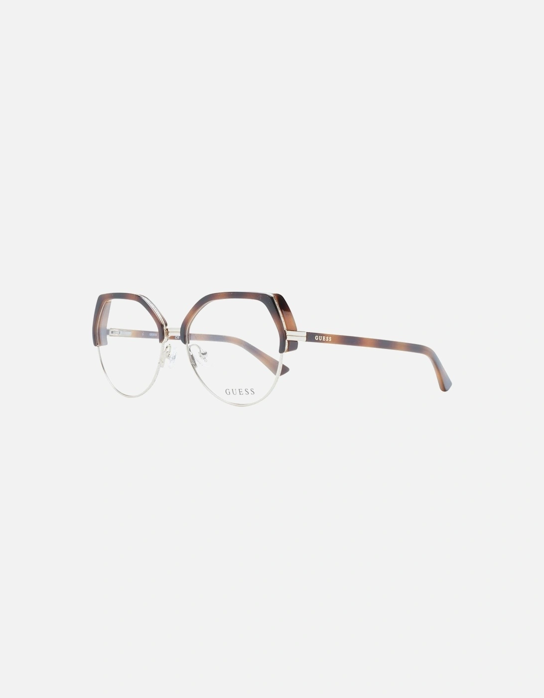 Round Full-Rim Plastic Frame Glasses Women - Brown, 4 of 3