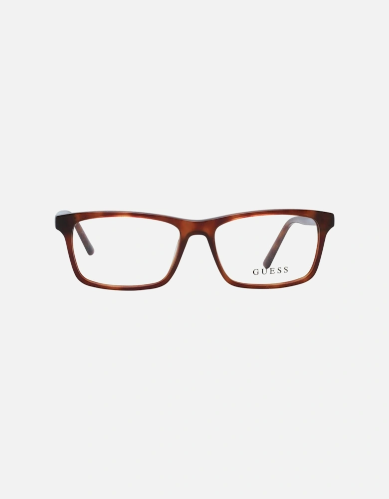 Full-Rim Rectangle Plastic Frame Glasses Unisex - Brown