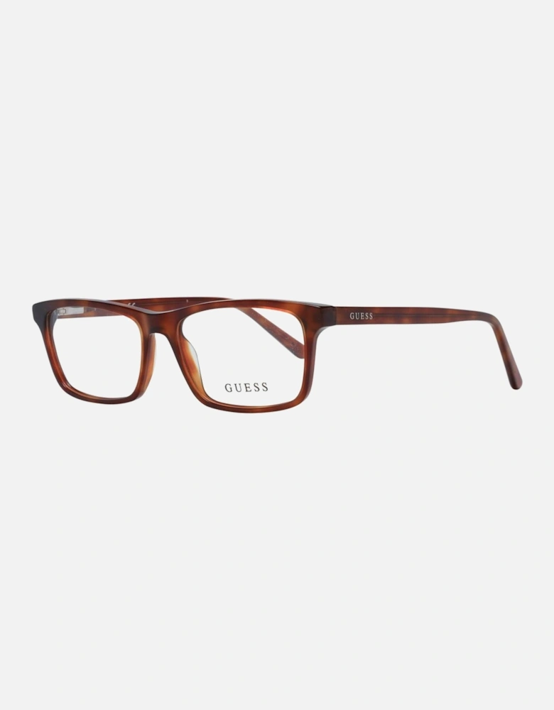 Full-Rim Rectangle Plastic Frame Glasses Unisex - Brown