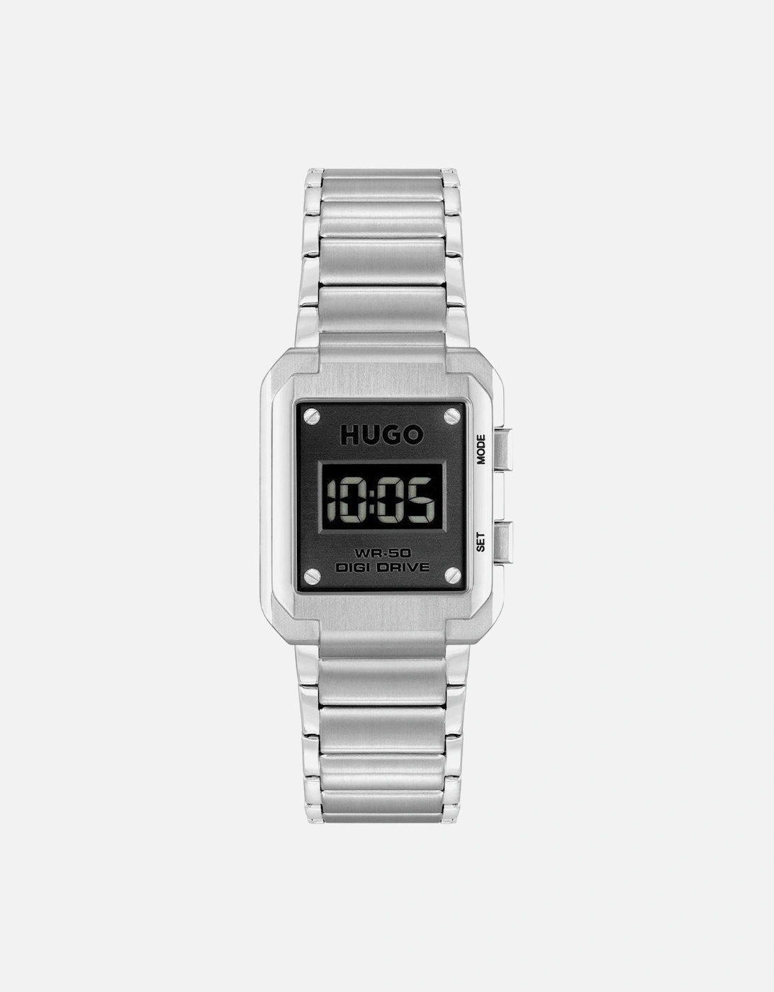 Quartz Digital Stainless Steel Watch Unisex - Silver Unisex Watches, 3 of 2
