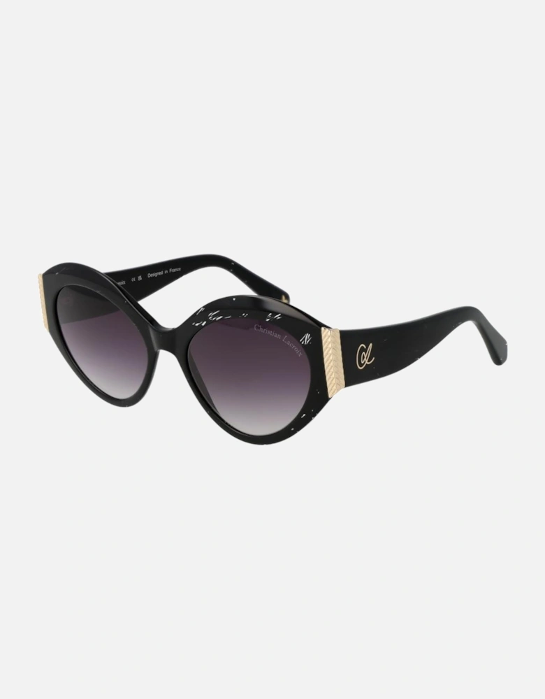 Cat Eye Acetate Sunglasses with Gradient Lenses Women - Black