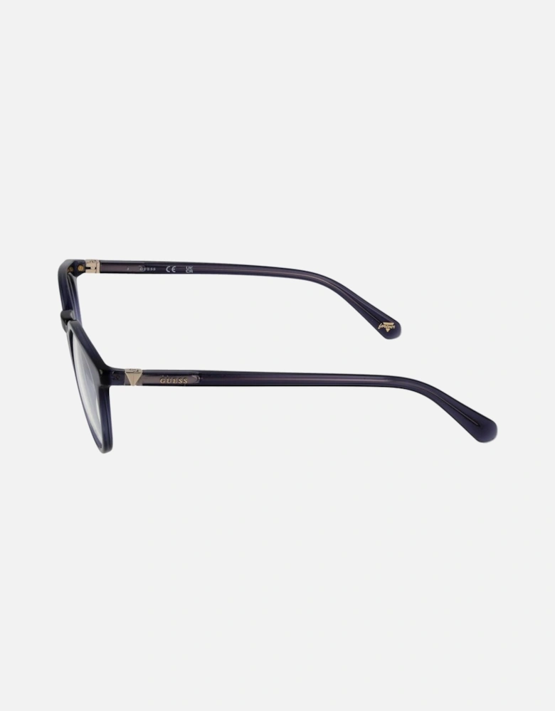 Round Full-Rim Acetate Eyeglasses with Demo Lenses Unisex - Blue