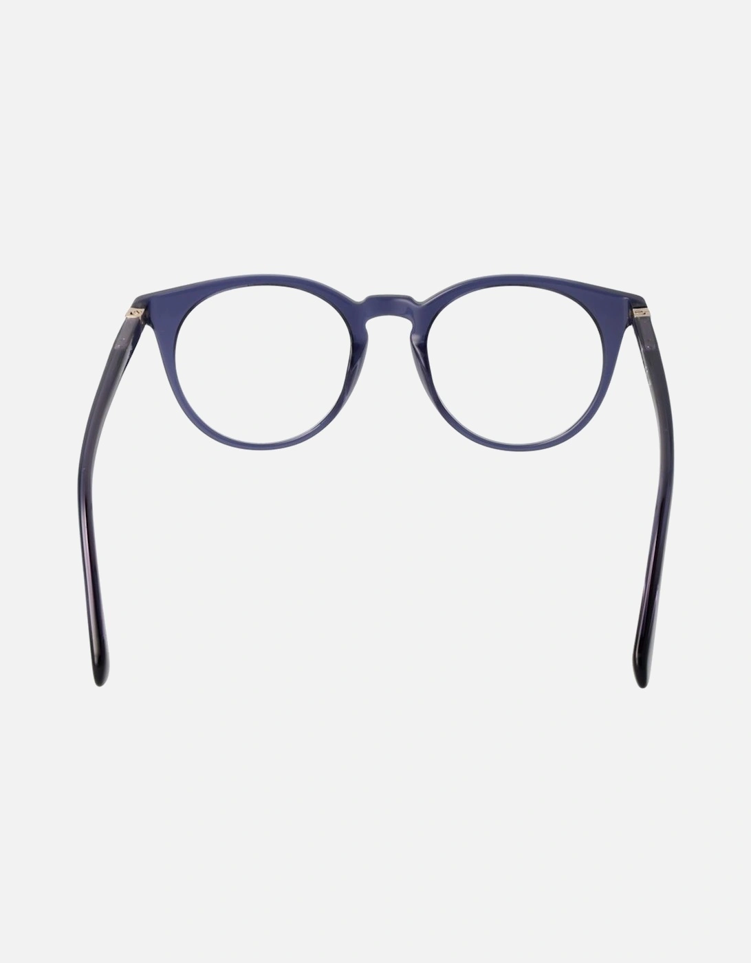 Round Full-Rim Acetate Eyeglasses with Demo Lenses Unisex - Blue