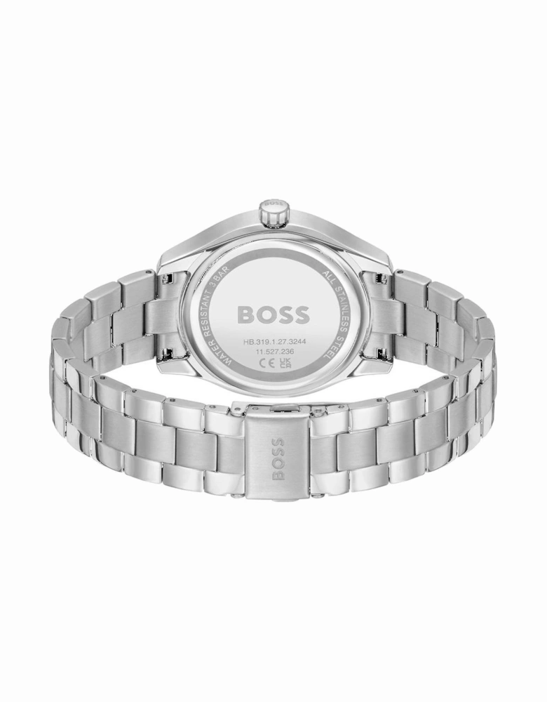 Quartz Stainless Steel Analog Watch Unisex - Silver Unisex Watches