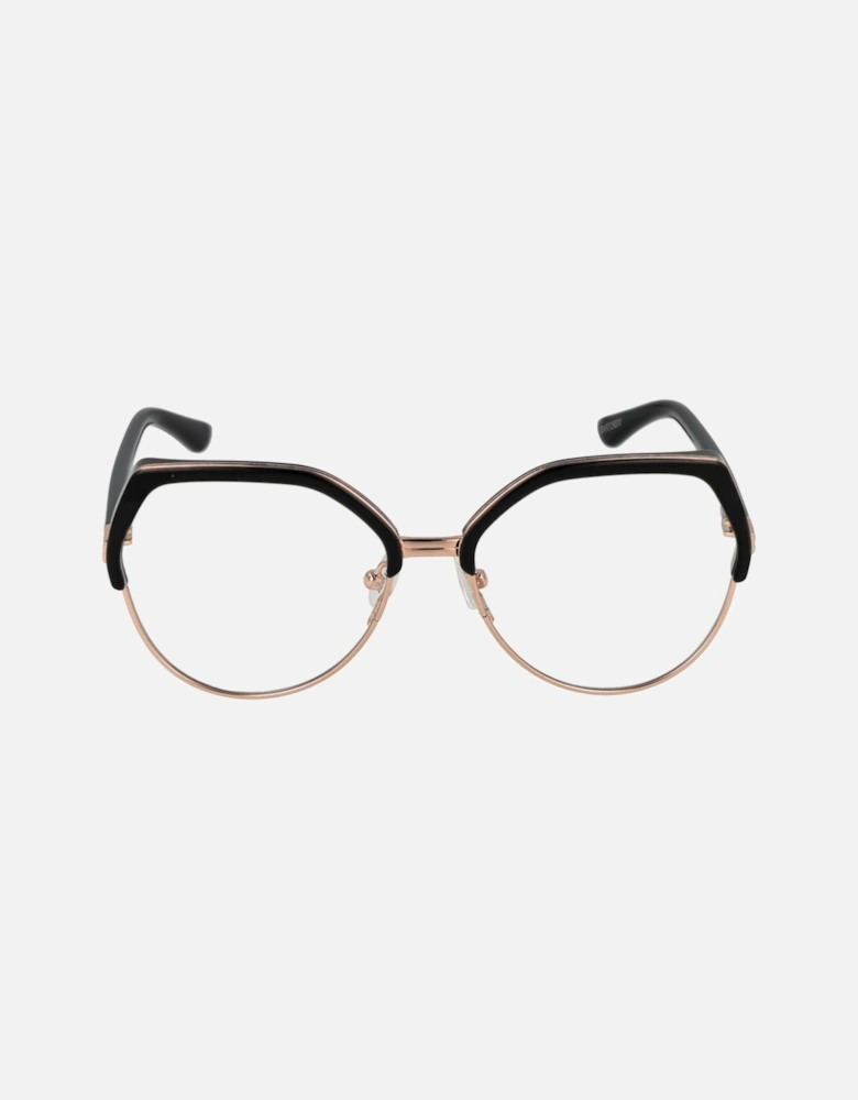 Round Full-Rim Black Frame Eyeglasses Women