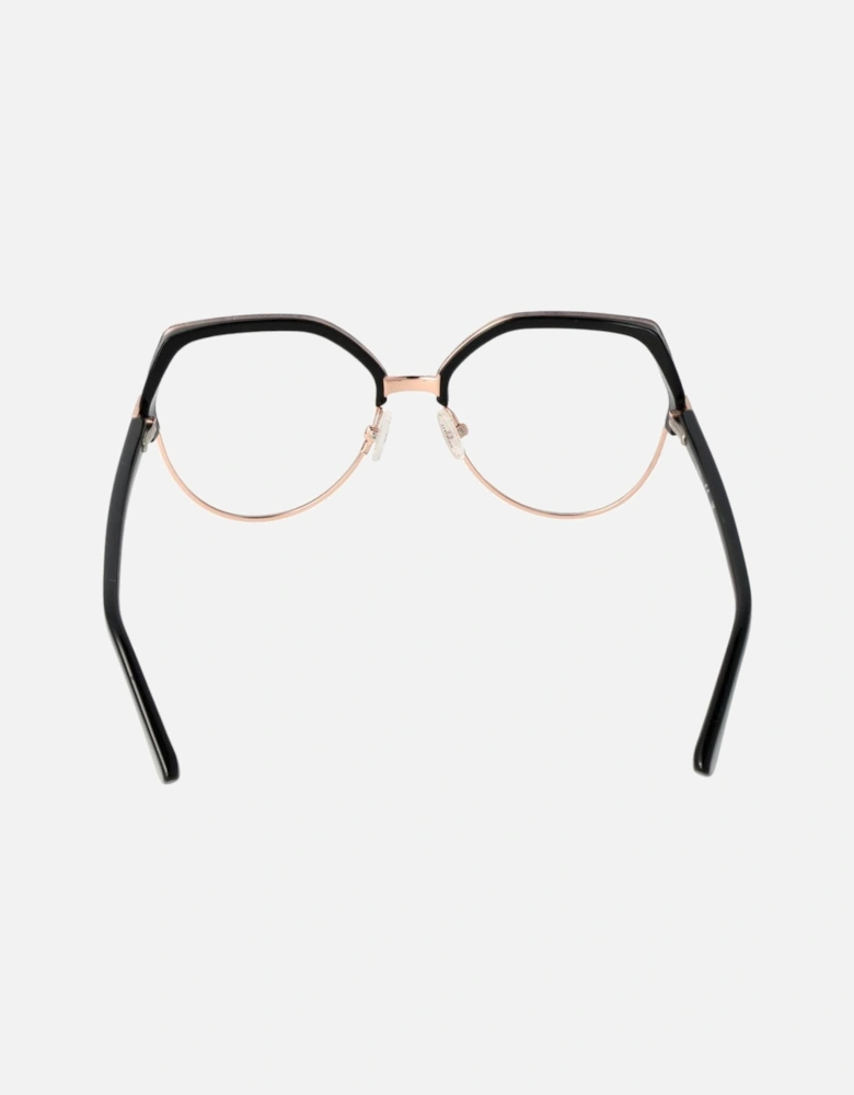Round Full-Rim Black Frame Eyeglasses Women