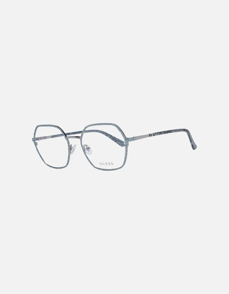 Full-Rim Square Metal Frame Glasses Women - Silver