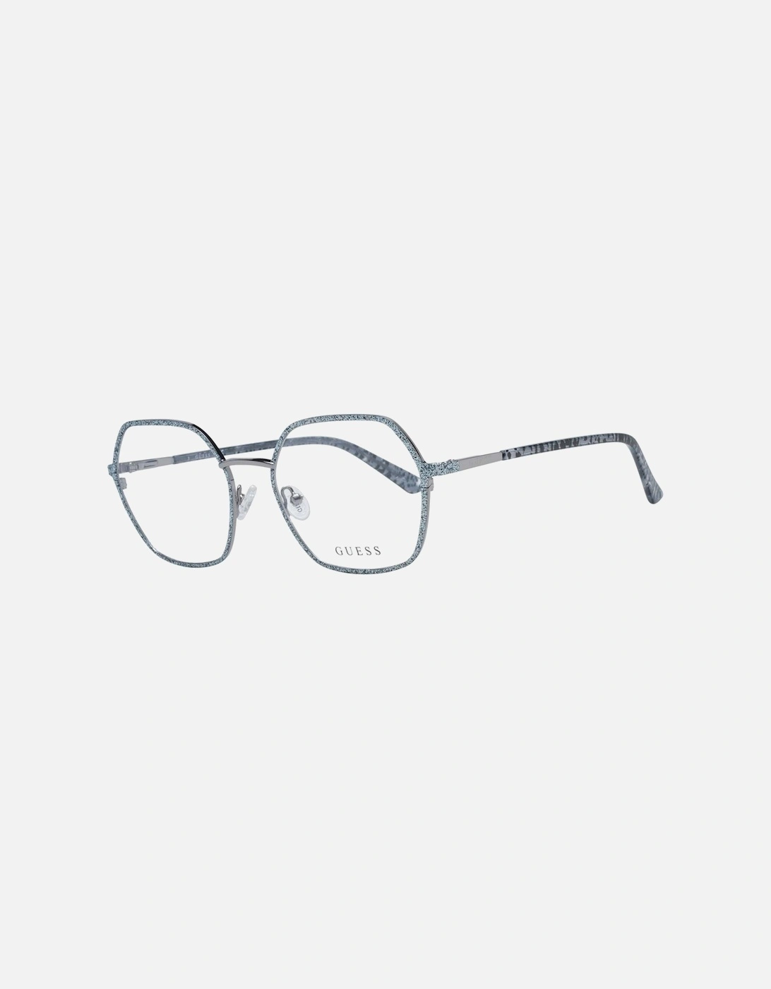 Full-Rim Square Metal Frame Glasses Women - Silver, 4 of 3