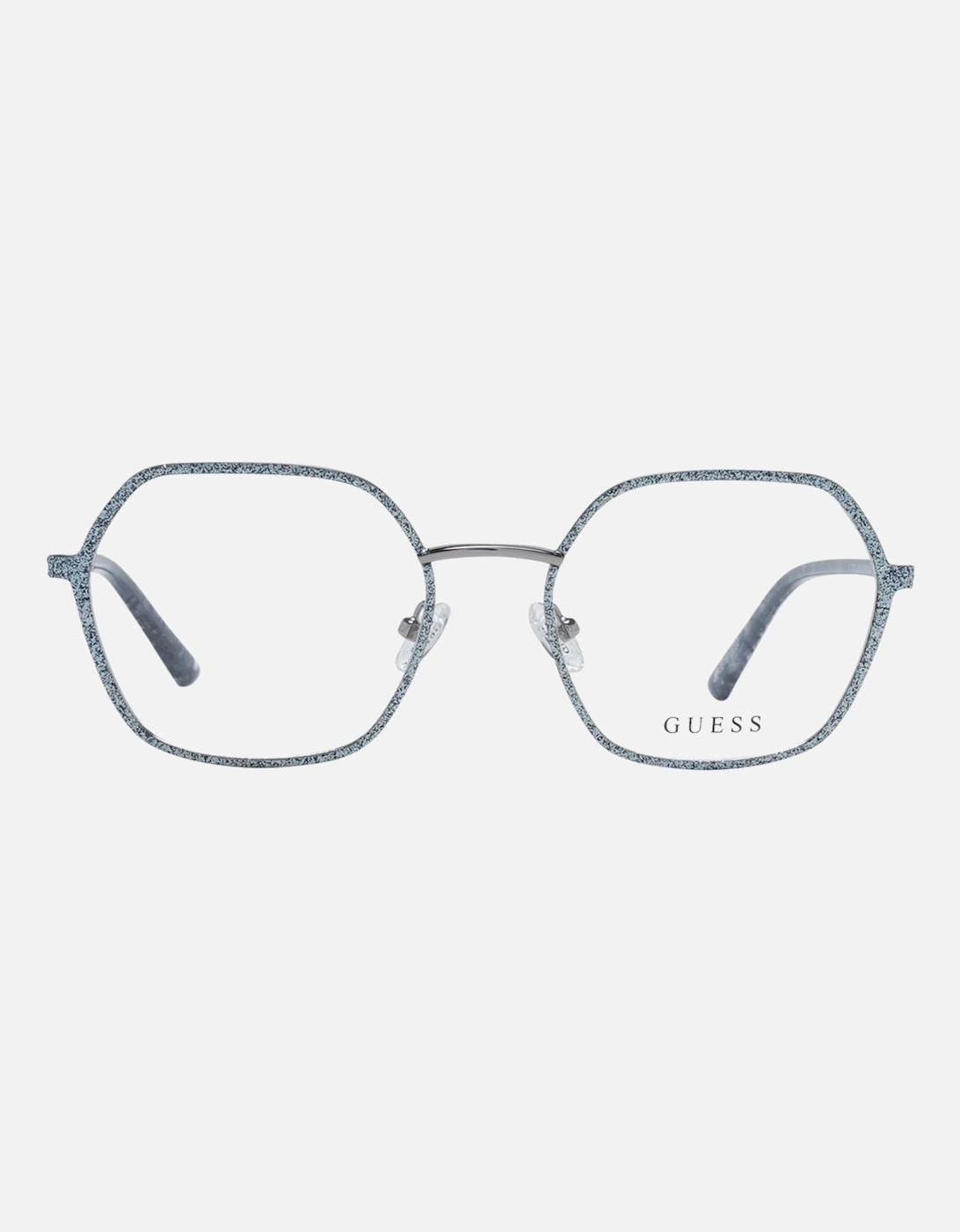 Full-Rim Square Metal Frame Glasses Women - Silver