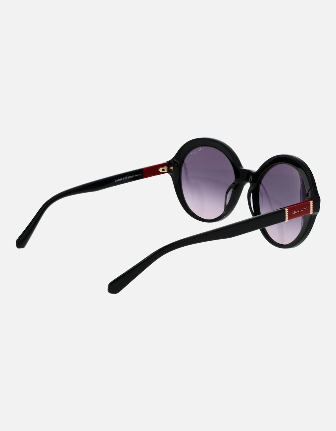 Round Gradient Full-Rim Sunglasses Women - Black