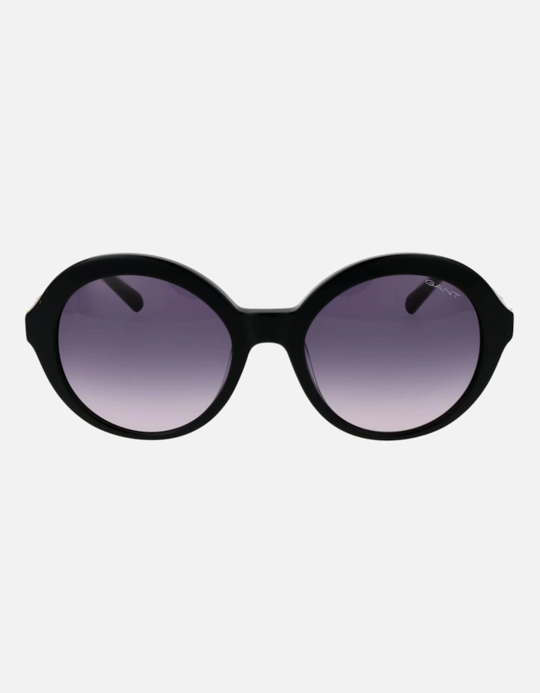 Round Gradient Full-Rim Sunglasses Women - Black
