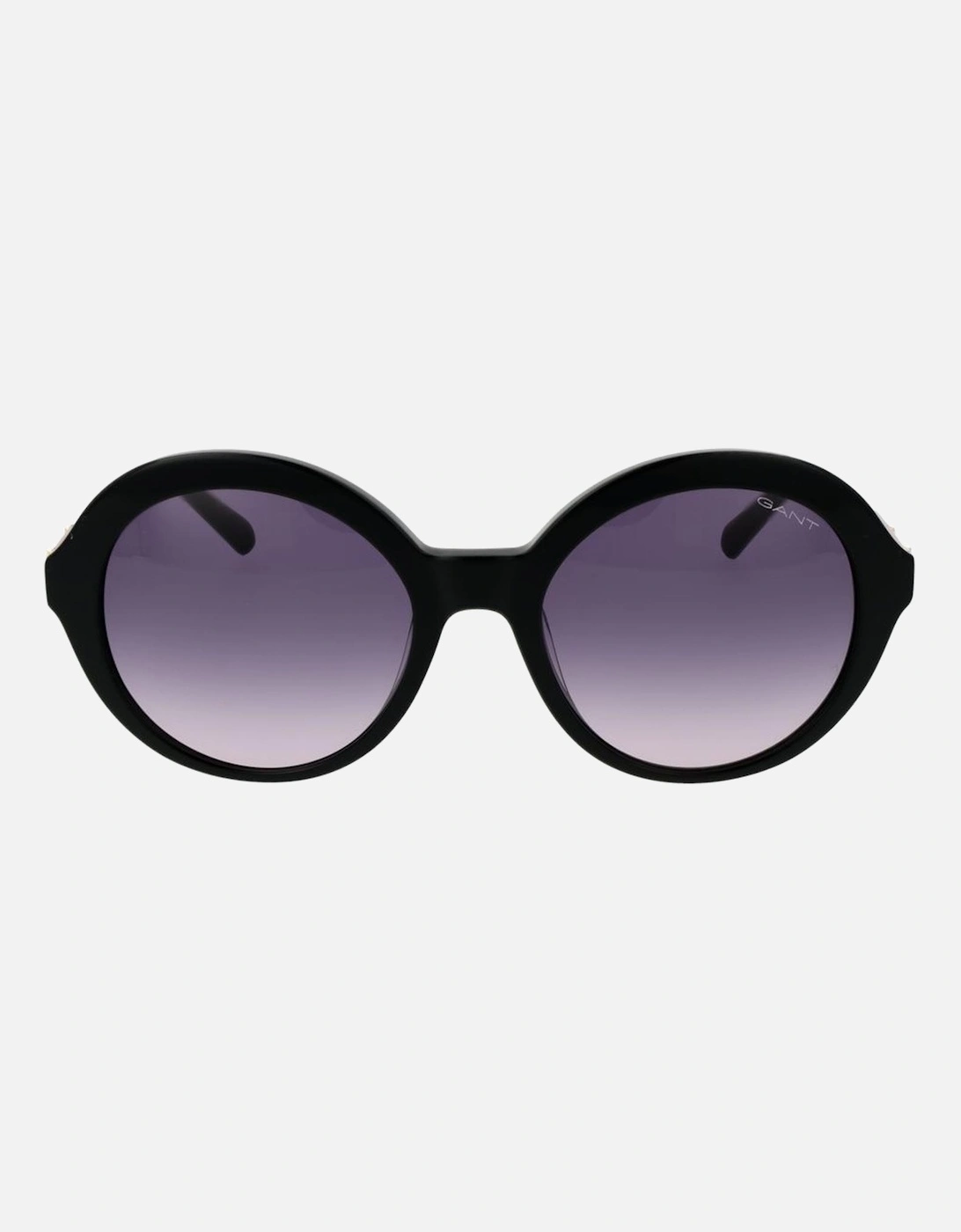 Round Gradient Full-Rim Sunglasses Women - Black