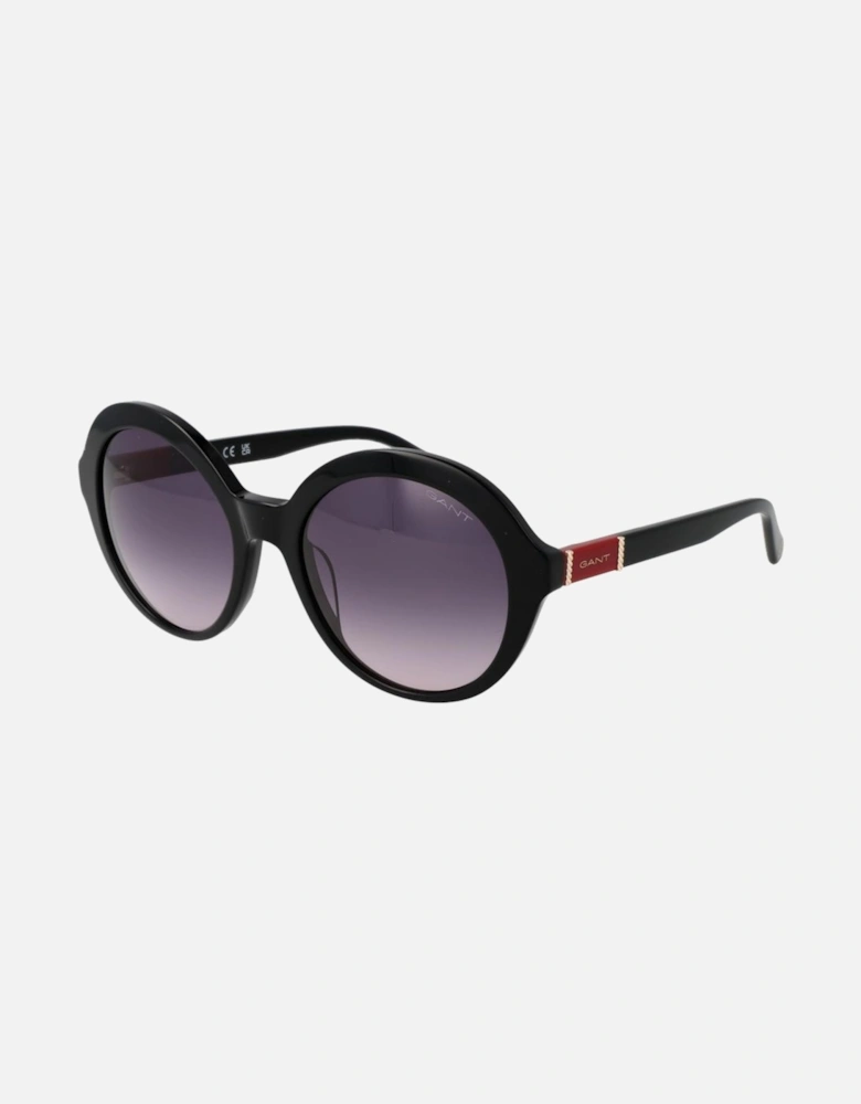 Round Gradient Full-Rim Sunglasses Women - Black