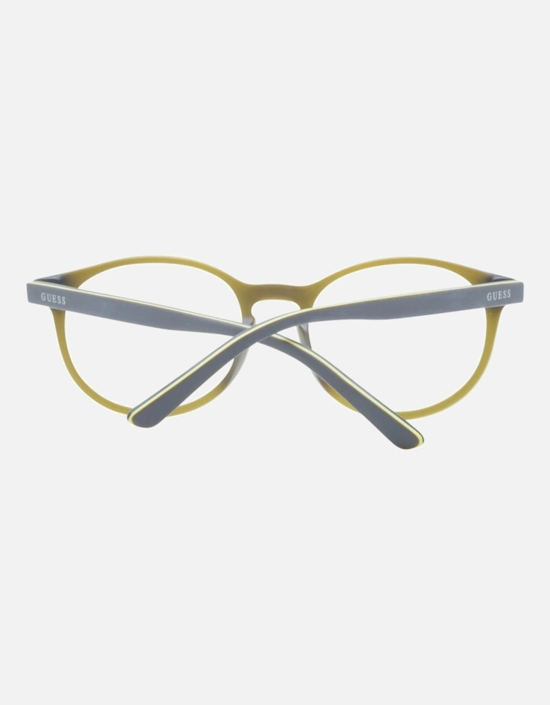 Full-Rim Round Grey Plastic Glasses Unisex - Gray Frames