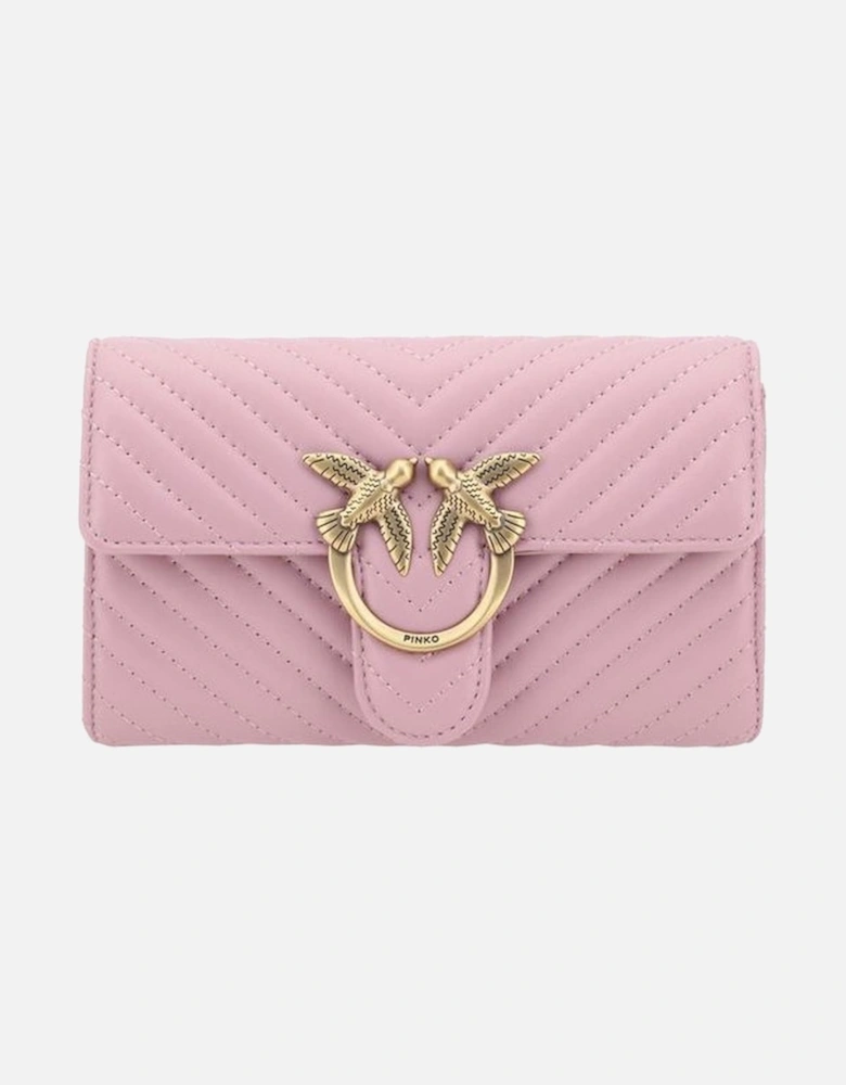 Calfskin Quilted One Shoulder Wallet with Chain Strap Women -