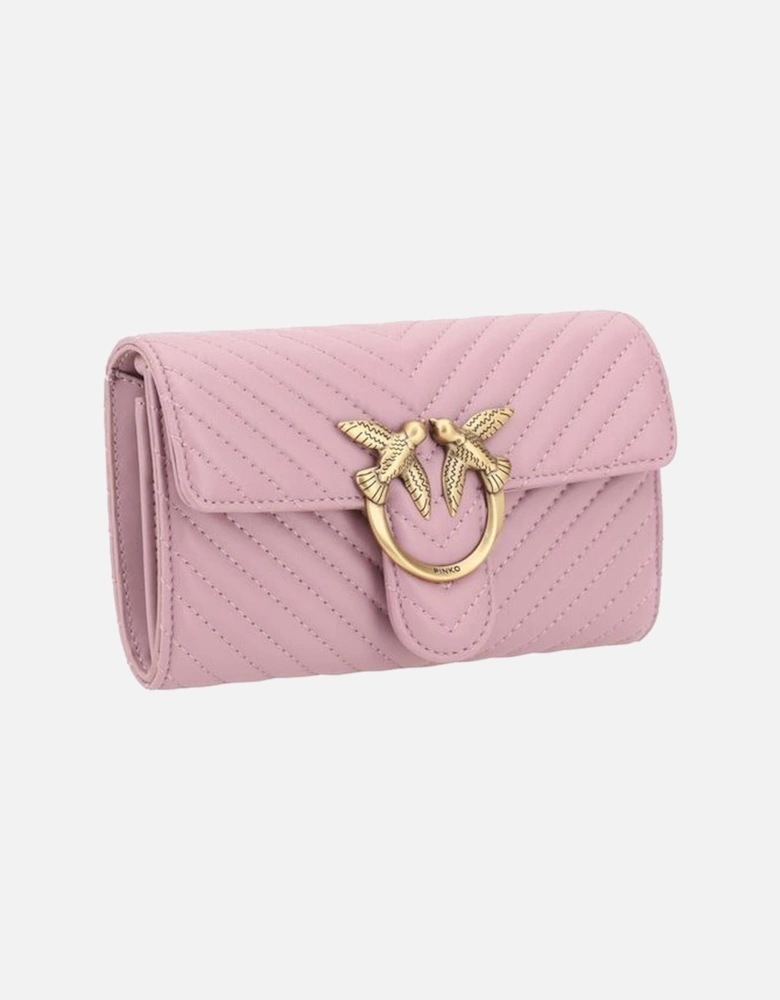 Calfskin Quilted One Shoulder Wallet with Chain Strap Women -
