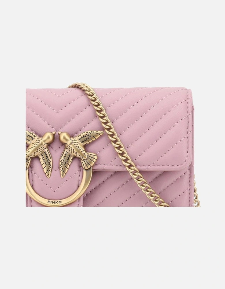 Calfskin Quilted One Shoulder Wallet with Chain Strap Women -