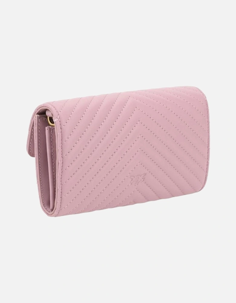 Calfskin Quilted One Shoulder Wallet with Chain Strap Women -