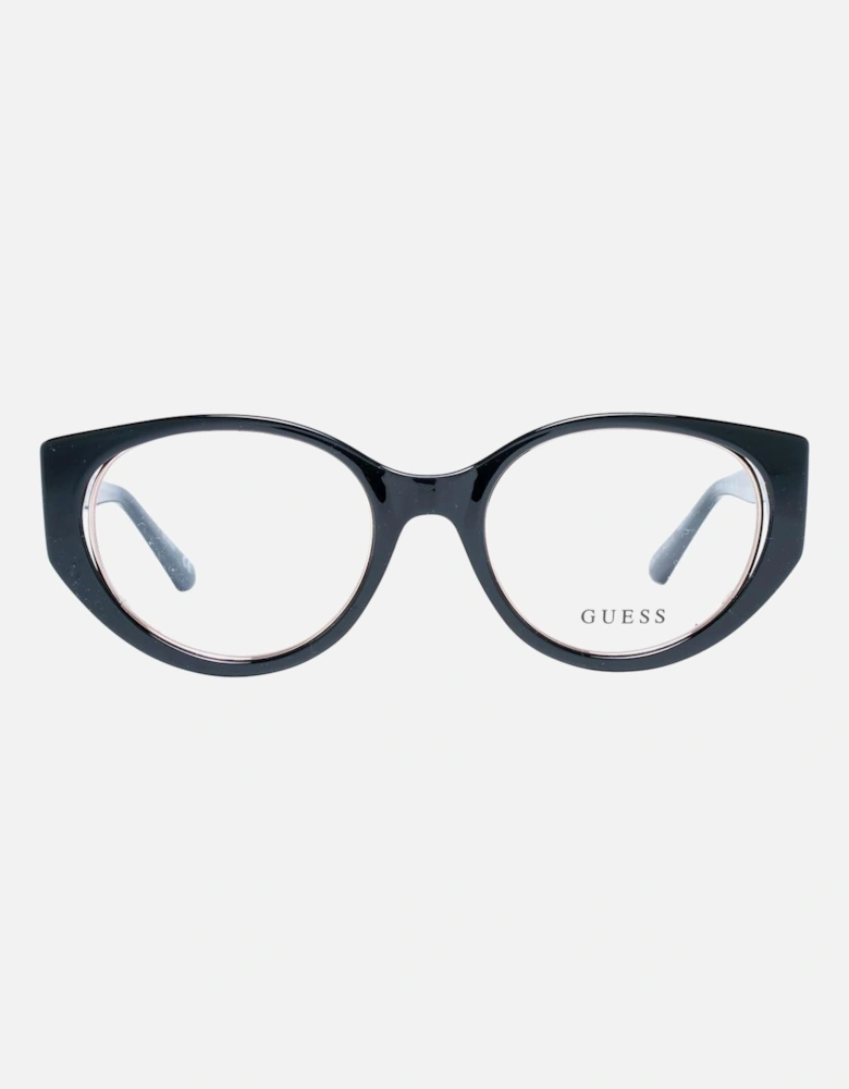 Cat Eye Black Plastic Frame Sunglasses with Eyewear Chain Women