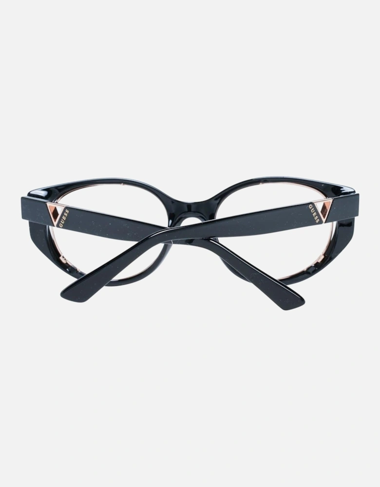 Cat Eye Black Plastic Frame Sunglasses with Eyewear Chain Women